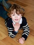 Young Boy Blowing A Kiss Stock Photo