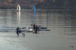 Lake Como, Italy/europe - October 29 : Kayaking On Lake Como Lec Stock Photo