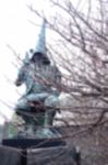 Blurred Abstract Background Of Statue Kato Kiyomasa Former Daimyo Of Kumamoto Stock Photo