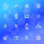 Outline Icon Set  Illustration Eps 10 Stock Photo