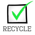 Recycle Tick Shows Go Green And Check Stock Photo