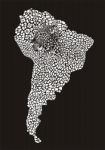 Background Inverse Silhouette Of South America Stock Photo