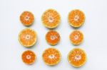 Fresh Orange  Isolated On White Background Stock Photo