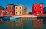 Italy Venice Burano Island Stock Photo