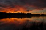 Lake Moogerah In Queensland With Beautiful Clouds At Sunset Stock Photo