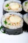 Fresh Sushi Choice Combination Assortment Selection Stock Photo