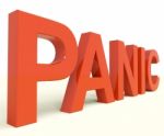 Panic Word Stock Photo