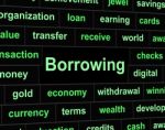 Borrow Debt Shows Arrears Finance And Liability Stock Photo