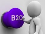 B2c Button Shows Business To Consumer And Selling Stock Photo