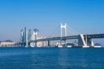 Gwangan Bridge And Haeundae In Busan,korea Stock Photo