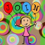 Join Balloons Shows Sign Up And Application Stock Photo