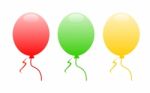 Three Balloons Stock Photo