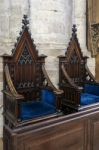 Chairs In Winchester Cathedral Stock Photo