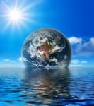 Earth In Acqua Stock Photo