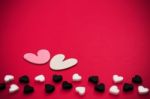 Valentines Day Background With Pink Stock Photo