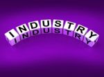 Industry Blocks Mean Industrial Production And Workplace Manufac Stock Photo