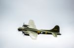 Sally B Boeing B17 Bomber Flying Over Shorham Airfield Stock Photo