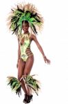 African Woman Dancing Samba Stock Photo