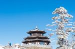 Deogyusan,korea - January 23: Tourists Taking Photos Of The Beautiful Scenery Around Deogyusan,south Korea On January 23, 2015 Stock Photo