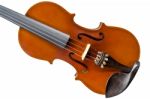 The Violin On White Background For Isolated With Clipping Path Stock Photo