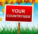 Your Countryside Indicates Landscape Owned And Meadows Stock Photo