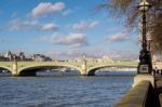 View Of The River Thames In London Stock Photo