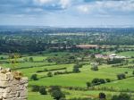 View Of The Cheshire Countryside From Beeston Castle Stock Photo