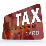 Tax On Credit Debit Card Shows Taxes Return Irs Stock Photo