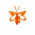 Top View Butterfly Carving Made From Carrots For Meal Decoration Stock Photo