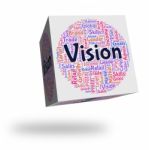 Vision Word Means Plan Future And Prediction Stock Photo