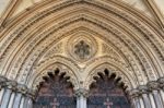 Entrance To Ely Cathedral Stock Photo