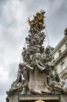 Partial View Of The Plague Column On The Graben In Vienna Stock Photo