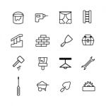 Home Repair Icon Set On White Background Stock Photo