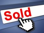 Sold And Mouse Pointer Stock Photo