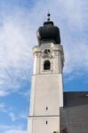 Tower Of The Parish Church Of St. Georgen Stock Photo