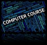 Computer Course Represents Schedules Digital And Courses Stock Photo