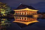 Gyeongbokgung Palace At Night In Seoul,korea Stock Photo