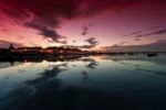 Sunset At Yacht Bay In Malahide Stock Photo