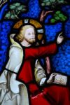 Religious Stained Glass Window Stock Photo