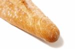 Traditional Baguette On White Background Stock Photo