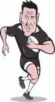 Rugby Player Running With Ball Stock Photo