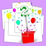 Number Two Surprise Box Displays Creative Toy Or Adornment Stock Photo