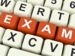 Exam Keys Show Examination Exams Or Test Online Stock Photo