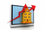 Growing Real Estate Chart Stock Photo