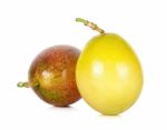 Passion Fruit Isolated On The White Background Stock Photo