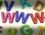 Www Written In Kids Letters Stock Photo