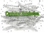 3d Image Customer Satisfaction Word Cloud Concept Stock Photo