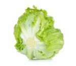 Fresh Lettuce Isolated On The White Background Stock Photo