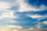 Dramatic Cloudy Blue Sky In Day Time Stock Photo