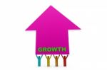 Holding Growth Arrow Stock Photo